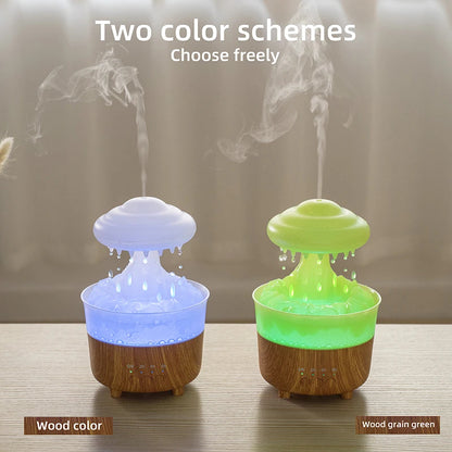 Add Essential Oil Diffusion to Mushroom Humidifier Rain Lamp for a Mossy freshness that meets aromatic jewelry as two drops of essential oil transform your surroundings
